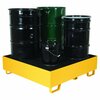 Vestil Yellow Drum Retention Basin, 49x49x14, 4 Drum, Steel VSRB-YL-4